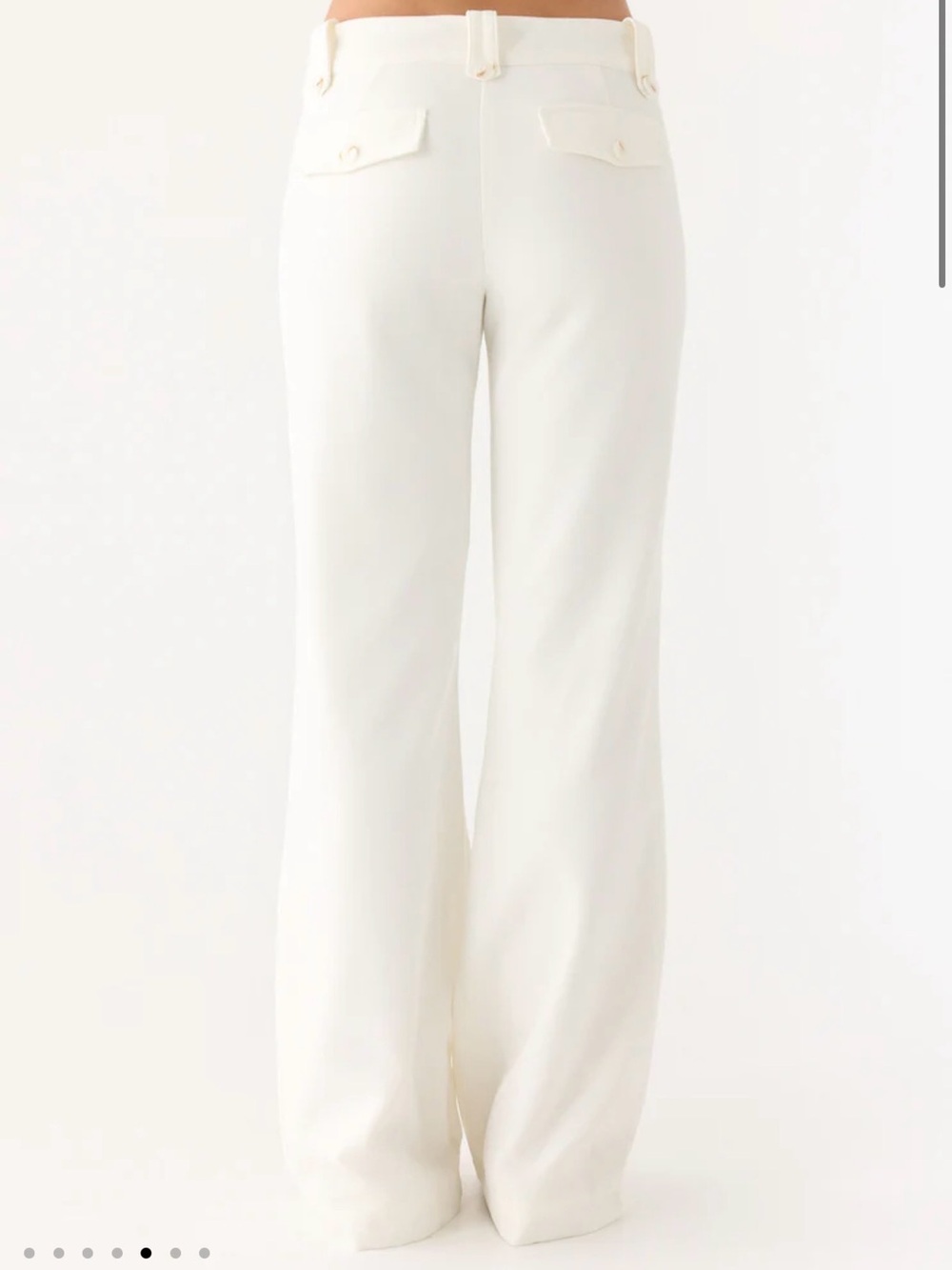 *NWOT* Weiss Low Rise Suiting Pants - White - Picture 4 of 4